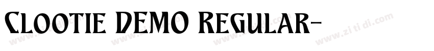 Clootie DEMO Regular字体转换